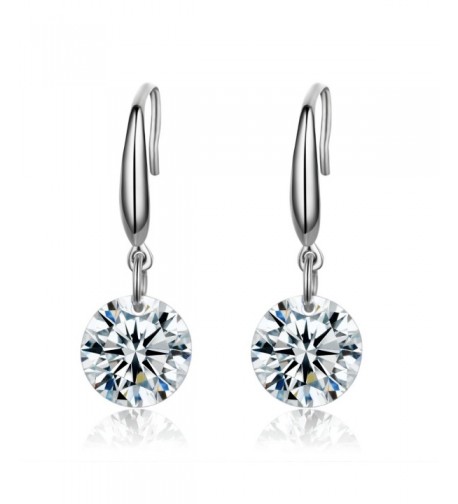 SBLING Platinum Plated Sterling Earrings Swarovski