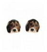 Daisies Beagle Portrait Earrings Jewelry