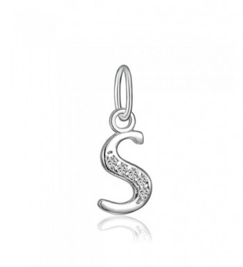 Sterling Zirconia Alphabet Dangling Letter S