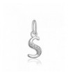 Sterling Zirconia Alphabet Dangling Letter S