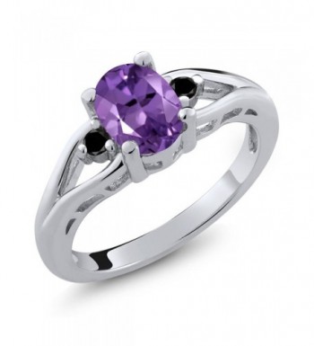 Purple Amethyst Diamond Sterling Stone