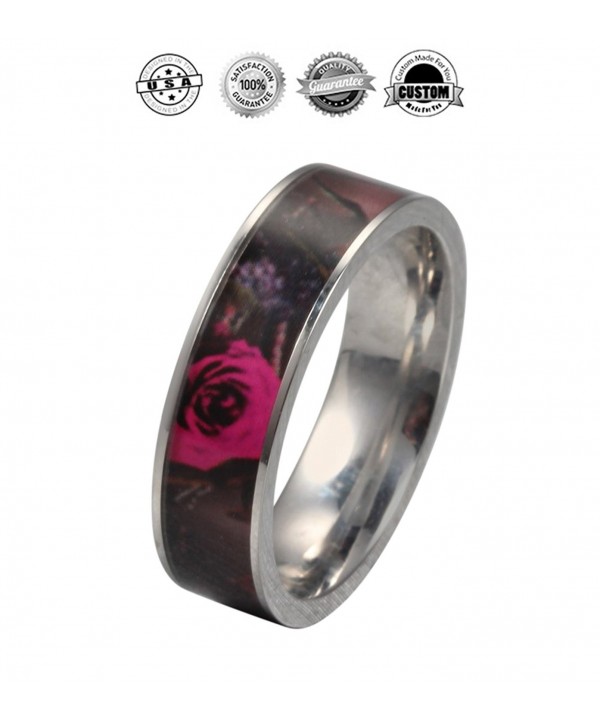 Womens Wild Rose Camo Ring