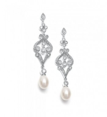 Mariell Vintage Zirconia Earrings Freshwater