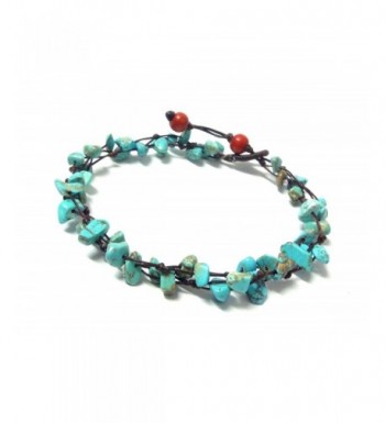 Blue Turquoise Color Bead Anklet