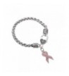 Crystal Breast Awareness Lobster Bracelet