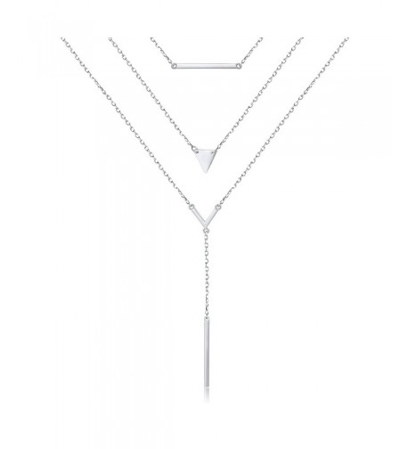 Sterling Silver Multilayer Pendant Necklace