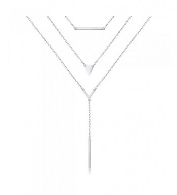 Sterling Silver Multilayer Pendant Necklace