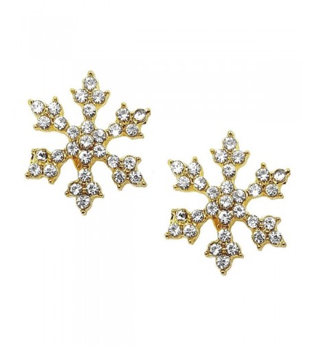 Sparkling Crystal Snowflake Earrings Christmas