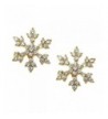 Sparkling Crystal Snowflake Earrings Christmas