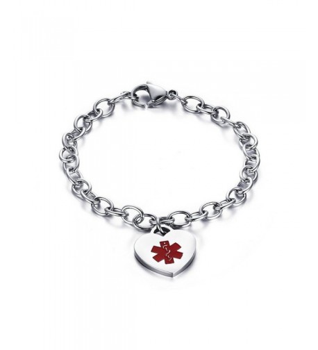 Stianless Medical Bracelets Bracelets Free Engraving