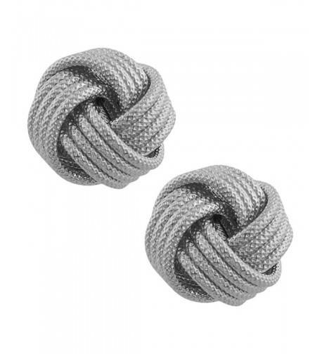 Rhodium plated Sterling Silver Textured Earrings