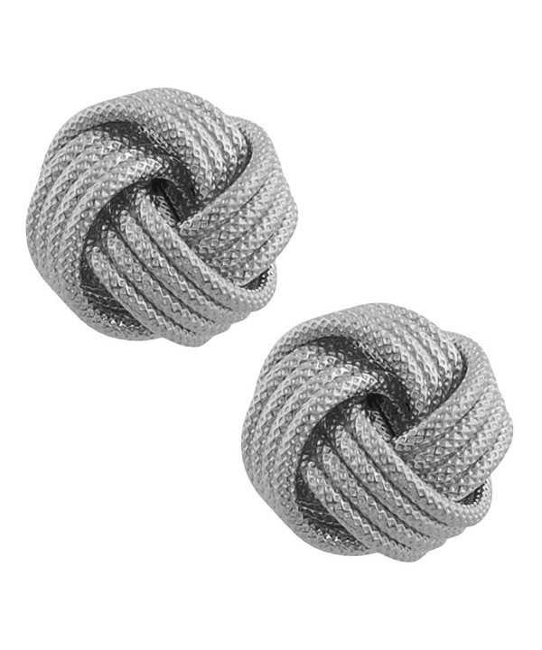 Rhodium plated Sterling Silver Textured Earrings