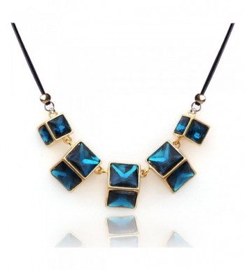 YAZILIND Dark Square Temperament Necklace