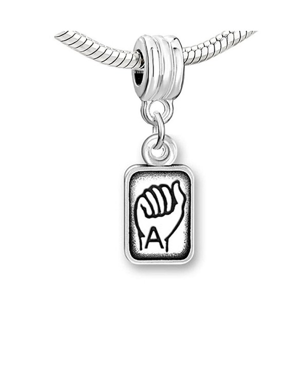 Lauguage Charms Alphabet Letters Bracelets