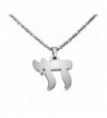 Silver Jewish Chai Necklace Mitzvah