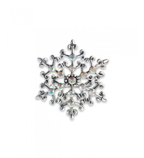 Rhinestone Snowflake Brooch Wedding Bridal