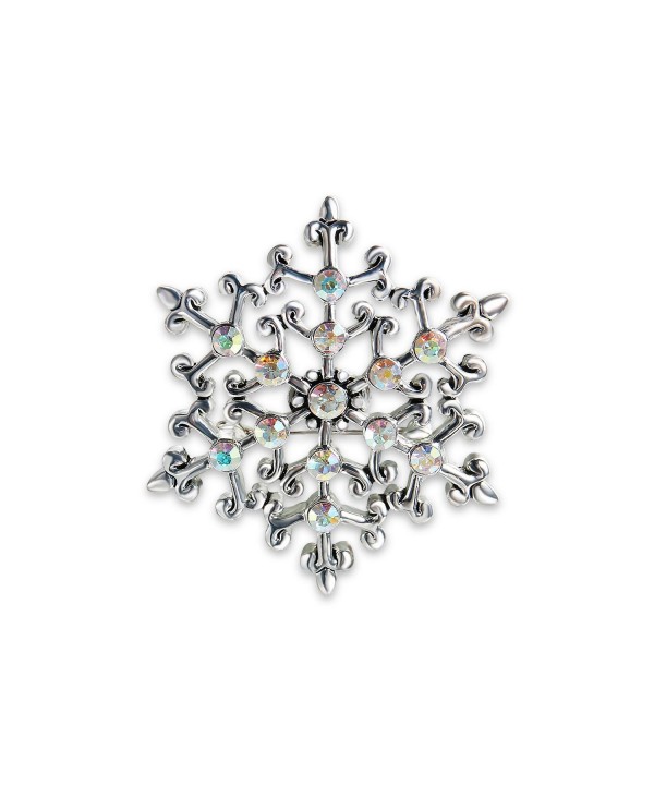 Rhinestone Snowflake Brooch Wedding Bridal