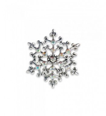 Rhinestone Snowflake Brooch Wedding Bridal