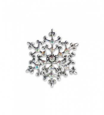 Rhinestone Snowflake Brooch Wedding Bridal