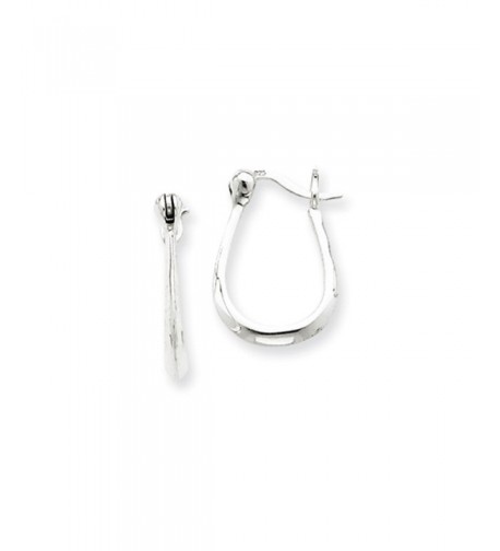 Oval Hoop Earrings Sterling Silver