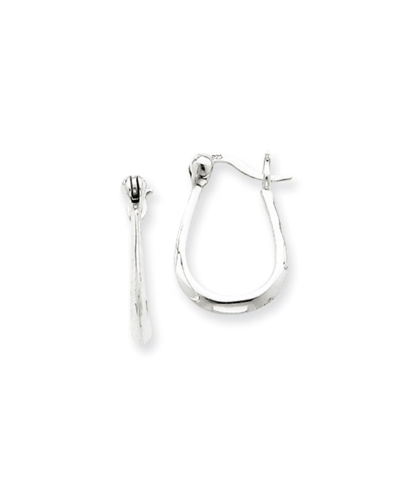 Oval Hoop Earrings Sterling Silver