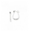 Oval Hoop Earrings Sterling Silver