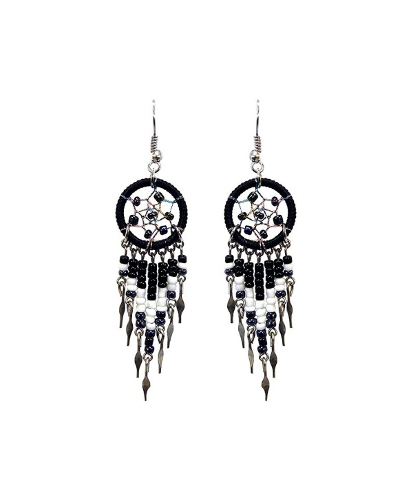 Dream Catcher Earrings Black Sparkle