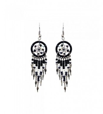 Dream Catcher Earrings Black Sparkle