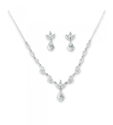 Bridal Teardrop Zirconia Silver Jewelry