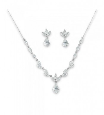 Bridal Teardrop Zirconia Silver Jewelry