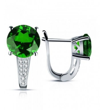 ANGG Emerald Earrings Sterling Jewelry