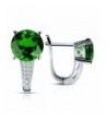 ANGG Emerald Earrings Sterling Jewelry