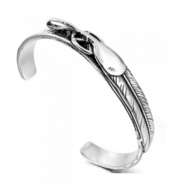 INBLUE Womens Stainless Bracelet Feather