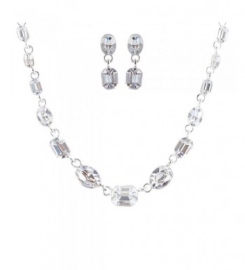 ACCESSORIESFOREVER Wedding Jewelry Rhinestone Necklace