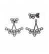 Sterling Zirconia Cluster Earring Rhodium