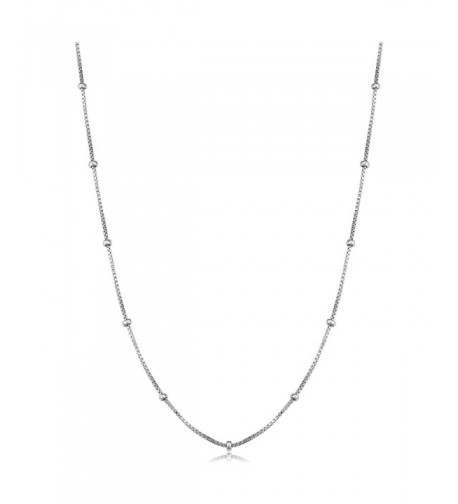 Kooljewelry Sterling Silver Station Necklace