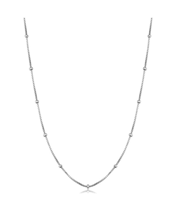 Kooljewelry Sterling Silver Station Necklace