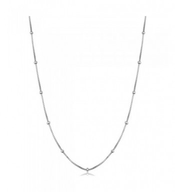 Kooljewelry Sterling Silver Station Necklace