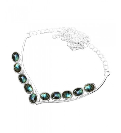 Labradorite 925 Silver Plated Necklace