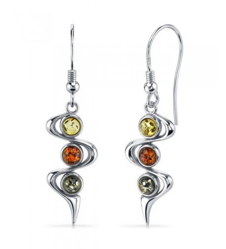 Baltic Earrings Sterling Silver Cognac