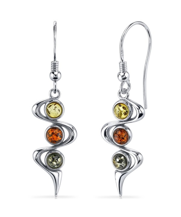 Baltic Earrings Sterling Silver Cognac