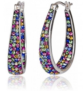 SilverLuxe Sterling Genuine Colored Crystal