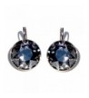 Diamond Rhodium Earrings Swarovski Crystals