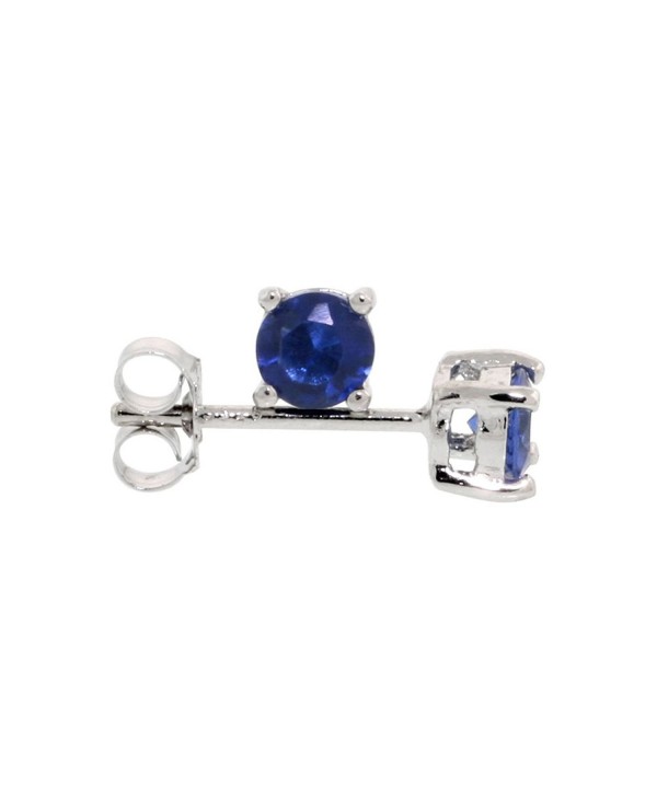 Sterling Silver Zirconia Sapphire Earrings