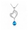 Pendant Necklace Aquamarine Crystal Birthstone