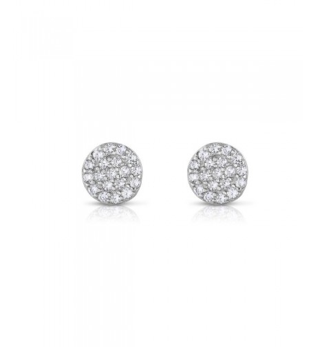 Sterling Clustered Zirconia Earrings Natural