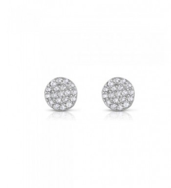 Sterling Clustered Zirconia Earrings Natural