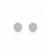 Sterling Clustered Zirconia Earrings Natural