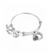 Heart Charm Bangle Bracelet Jewelry