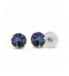 Round Mystic Topaz 4 prong Earrings